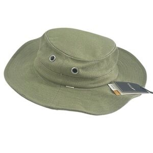 Tilley olive hat recycled materials durable secret pocket outdoors hiking sz xl